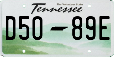 TN license plate D5089E