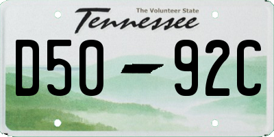 TN license plate D5092C
