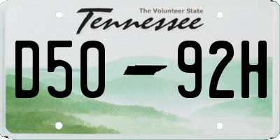 TN license plate D5092H
