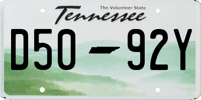 TN license plate D5092Y