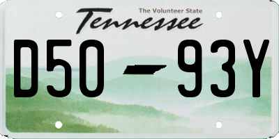 TN license plate D5093Y