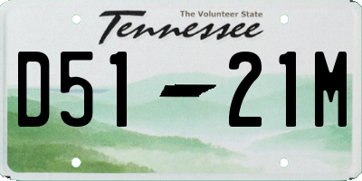 TN license plate D5121M
