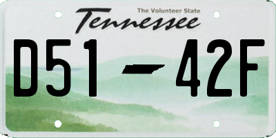 TN license plate D5142F