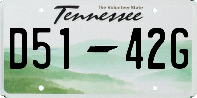 TN license plate D5142G