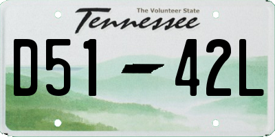 TN license plate D5142L