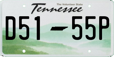 TN license plate D5155P