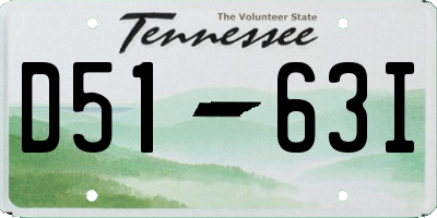 TN license plate D5163I