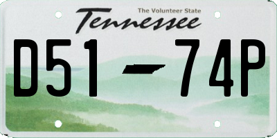 TN license plate D5174P