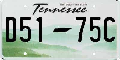 TN license plate D5175C