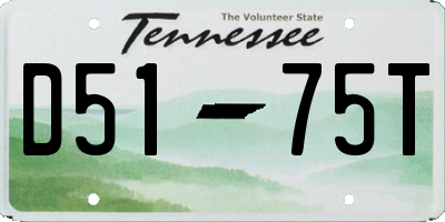 TN license plate D5175T