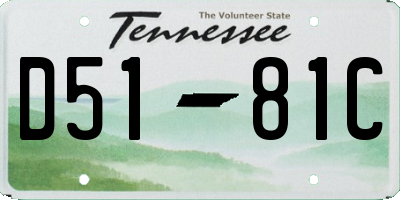 TN license plate D5181C