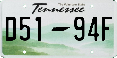TN license plate D5194F