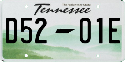 TN license plate D5201E