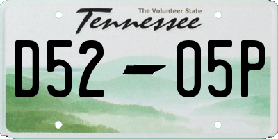 TN license plate D5205P