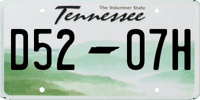 TN license plate D5207H