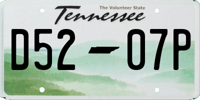 TN license plate D5207P