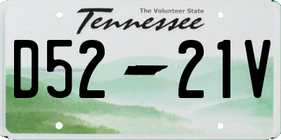 TN license plate D5221V
