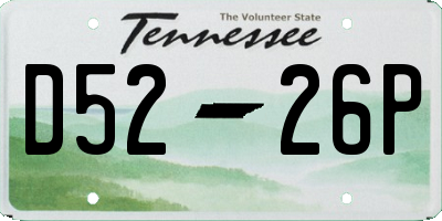 TN license plate D5226P