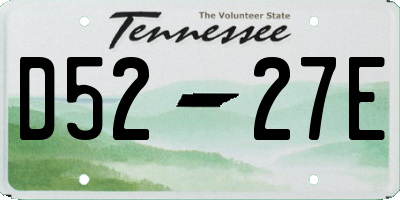 TN license plate D5227E