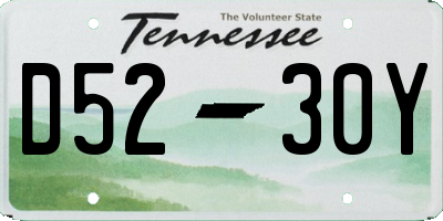 TN license plate D5230Y