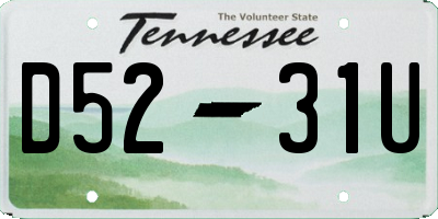 TN license plate D5231U