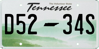 TN license plate D5234S