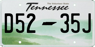 TN license plate D5235J