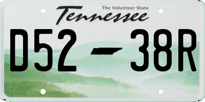 TN license plate D5238R