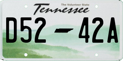 TN license plate D5242A