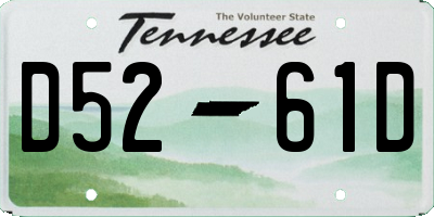 TN license plate D5261D