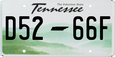 TN license plate D5266F