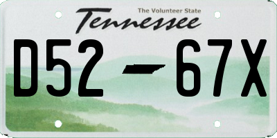 TN license plate D5267X