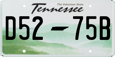TN license plate D5275B