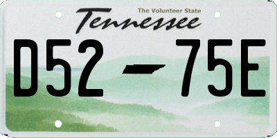 TN license plate D5275E