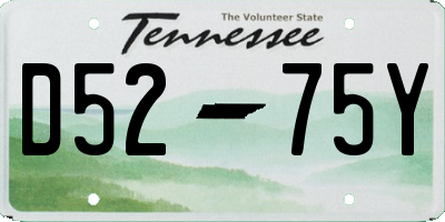 TN license plate D5275Y