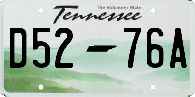 TN license plate D5276A