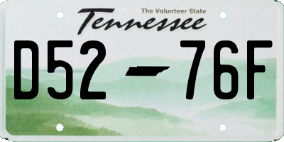 TN license plate D5276F