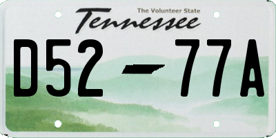 TN license plate D5277A