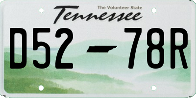 TN license plate D5278R