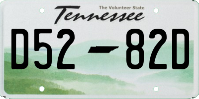 TN license plate D5282D