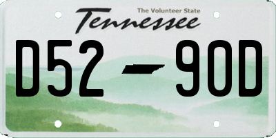 TN license plate D5290D