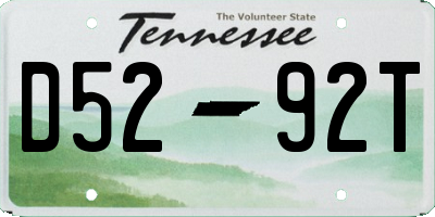 TN license plate D5292T