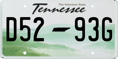 TN license plate D5293G