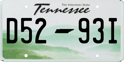 TN license plate D5293I