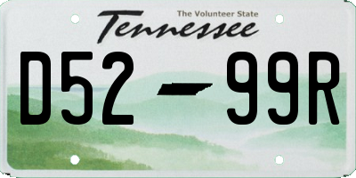 TN license plate D5299R