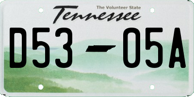 TN license plate D5305A
