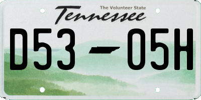 TN license plate D5305H