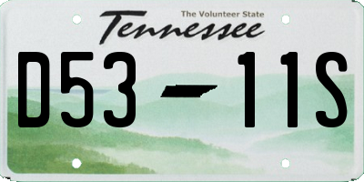 TN license plate D5311S