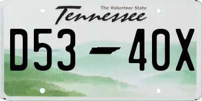 TN license plate D5340X