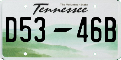TN license plate D5346B